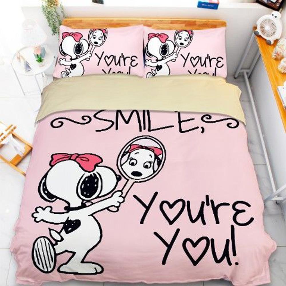 Мультяшная Собака 3D-печать Изысканное постельное белье Снупи Пододеяльник Одеяло Постельное Белье Молодежное Девочки Мальчики Подарок