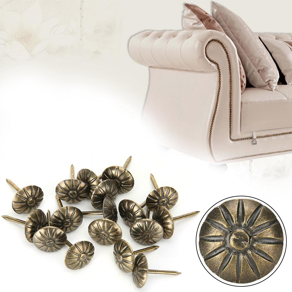500 шт. 11 х 16 мм, пузырьковый гвоздь, хризантема, узор в стиле ретро, ​​бронзовый железный диван, фиксированное украшение