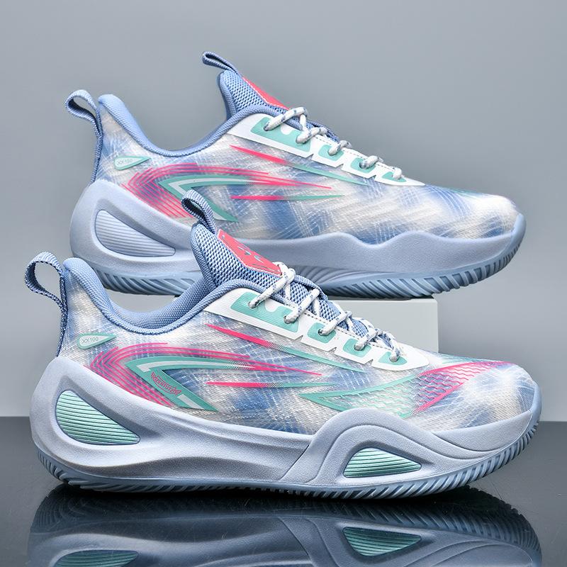 New Mandarin Duck Basketball Shoes Mesh Men's and Women's Mesh Sports Shoes Students Teenagers Big Children Running Shoes