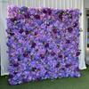 Uflower 5D Фиолетовый Искусственный Цветок Настенный Сворачивающийся - Декоративная Задняя Штора для Свадебных Мероприятий Цветочная Настенная Рулонная