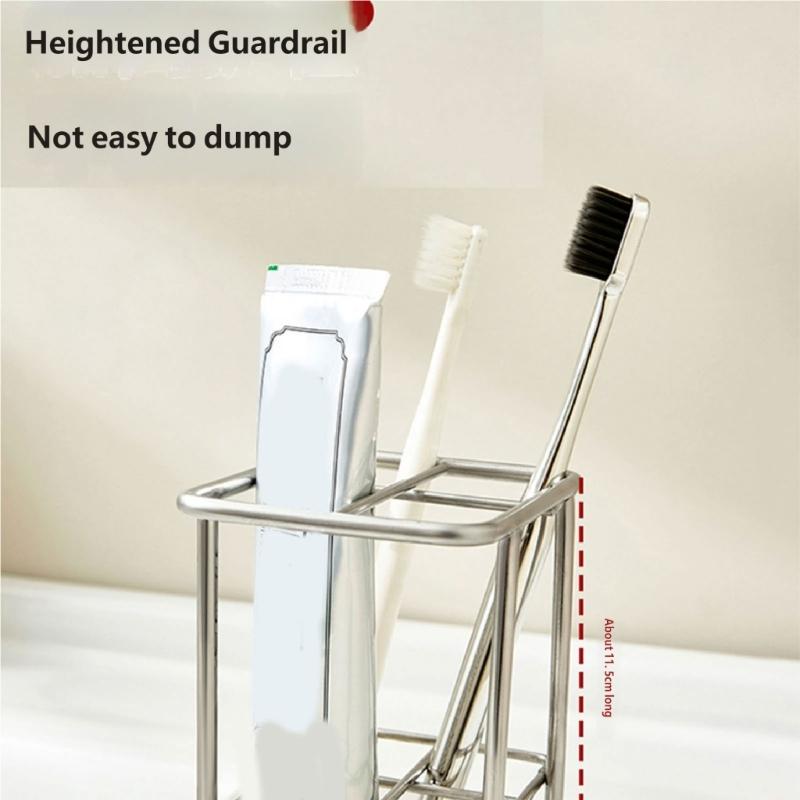 Toothbrush And Toothpaste Stand With Quick Drying Designs For Keeping Bathroom Clean And Tidying