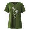 Women's Tops Dressy Summer Fashion Casual Print Casual T-Shirt Shoulder Sleeve V Neck Slim Flowy Tunic