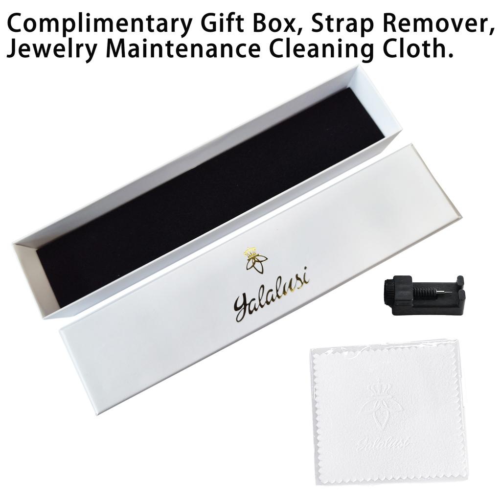 YaLaLuSi Stylish Ladies’ Diamond-Set Waterproof Quartz Watch: A Luxurious and Elegant Bracelet Watch Perfect as a Gift Reloj