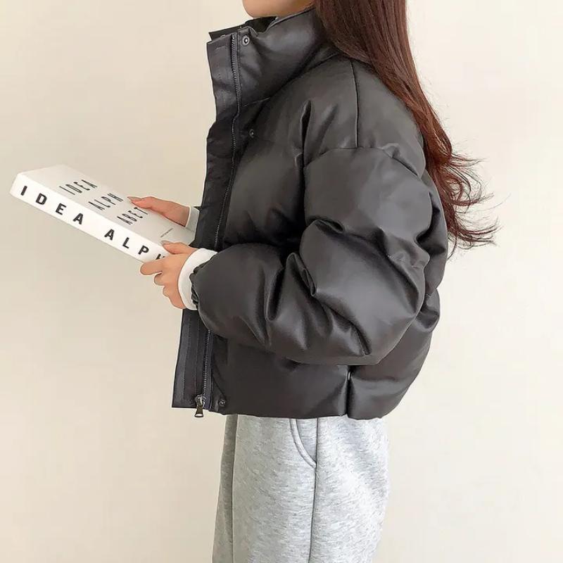 Korean Fashion Retro Cotton-padded Jacket Women New Loose Joker Thickened Short Coat High Sense Vintage Casual Overcoat Winter