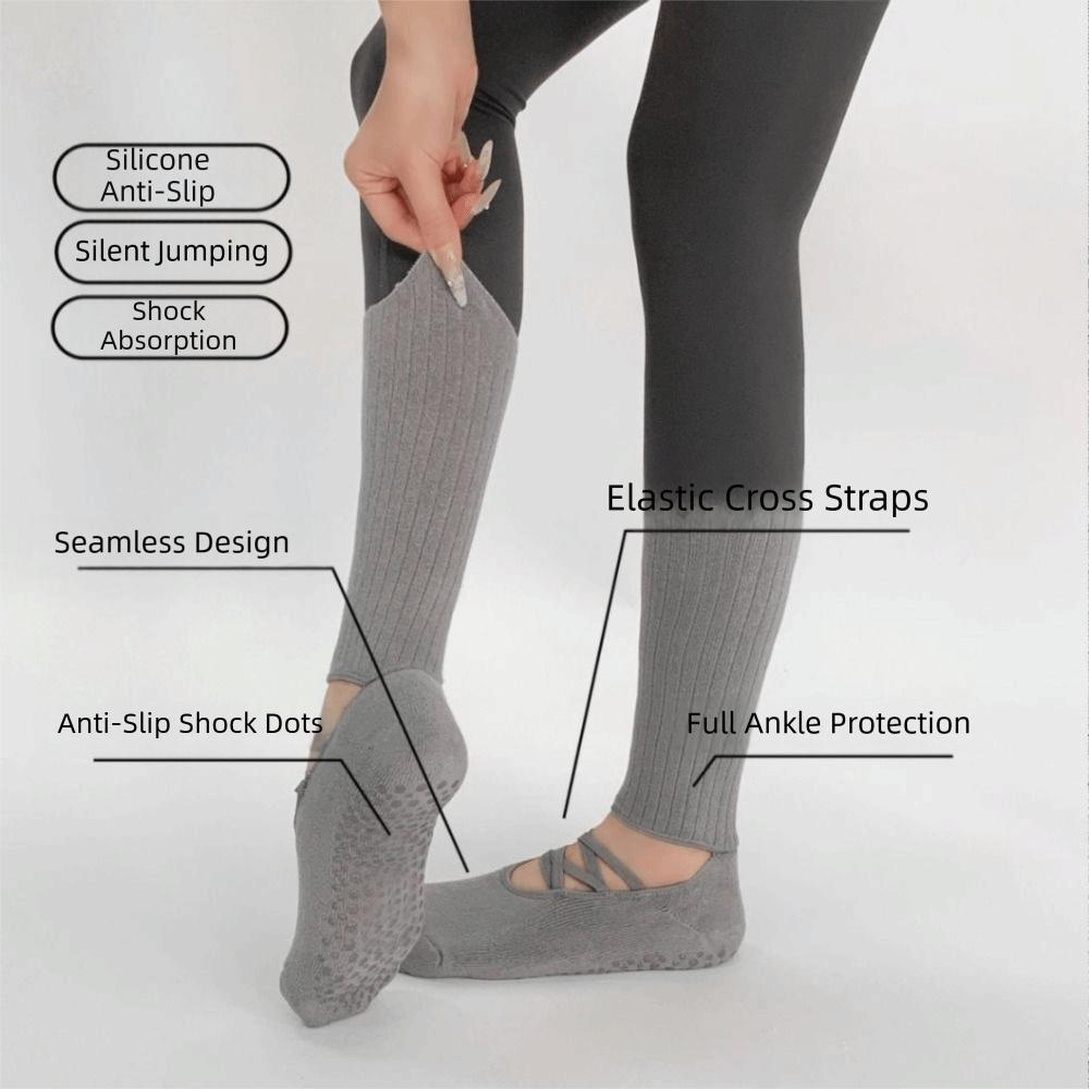 Mid Tube Length Women's Yoga Socks Breathable Fabric Harajuku Street Socks  Pilates Class