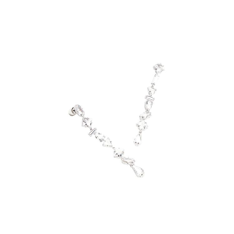 Swarovski Mesmera Drop Decoration Crystal Rhodium Plated Earrings Women earrings Silver 5661687CRYRHS