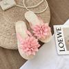 Fashion Women Flip Flops Casual Flower Slippers Ladies Slip On Shoes Female Slides Beach Sandals Flat Slippers for Women Black