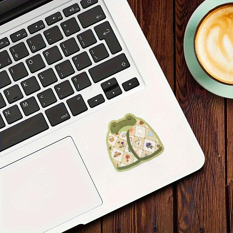 Наклейка «Лягушка» для одеяла, штампованный винил, симпатичная канцелярская принадлежность Cottagecore, водонепроницаемая и устойчивая к погодным условиям, можно мыть в посудомоечной машине
