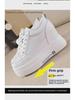 Весна/Лето 2024 Женские низкие белые кроссовки на танкетке 10 см