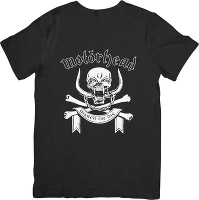 Motorhead Music Унисекс Футболка из Качественного Хлопка Черная
