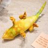 50cm Kawaii Lifelike Green Yellow Lizard Figurine Model Cute Reptile Lizard Plush Toys Simulation Animal Stuffed Doll Gifts