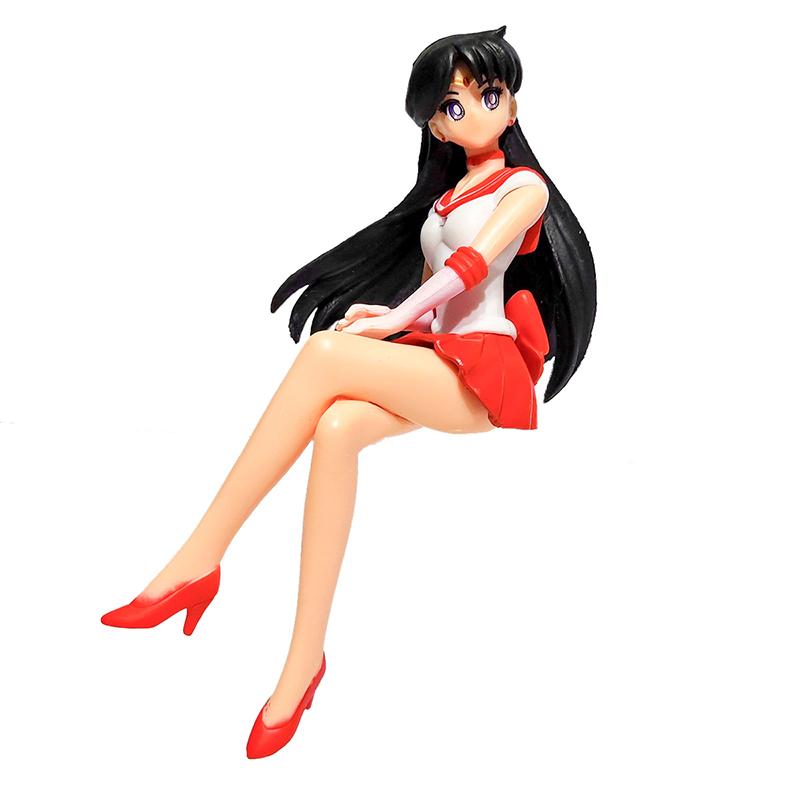 13.5 см Аниме Сейлор Мун Модель Хино Рей Автоаксессуары Коллекция ПВХ Кукла Сейлор Марс Юпитер Меркурий Венера Фигурки Игрушки Подарки