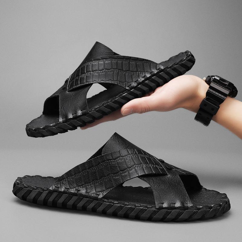 Модные летние легкие шлепанцы с мягкой подошвой для улицы, мужские шлепанцы высокого качества, слипоны, нескользящие шлепанцы, удобная пляжная обувь