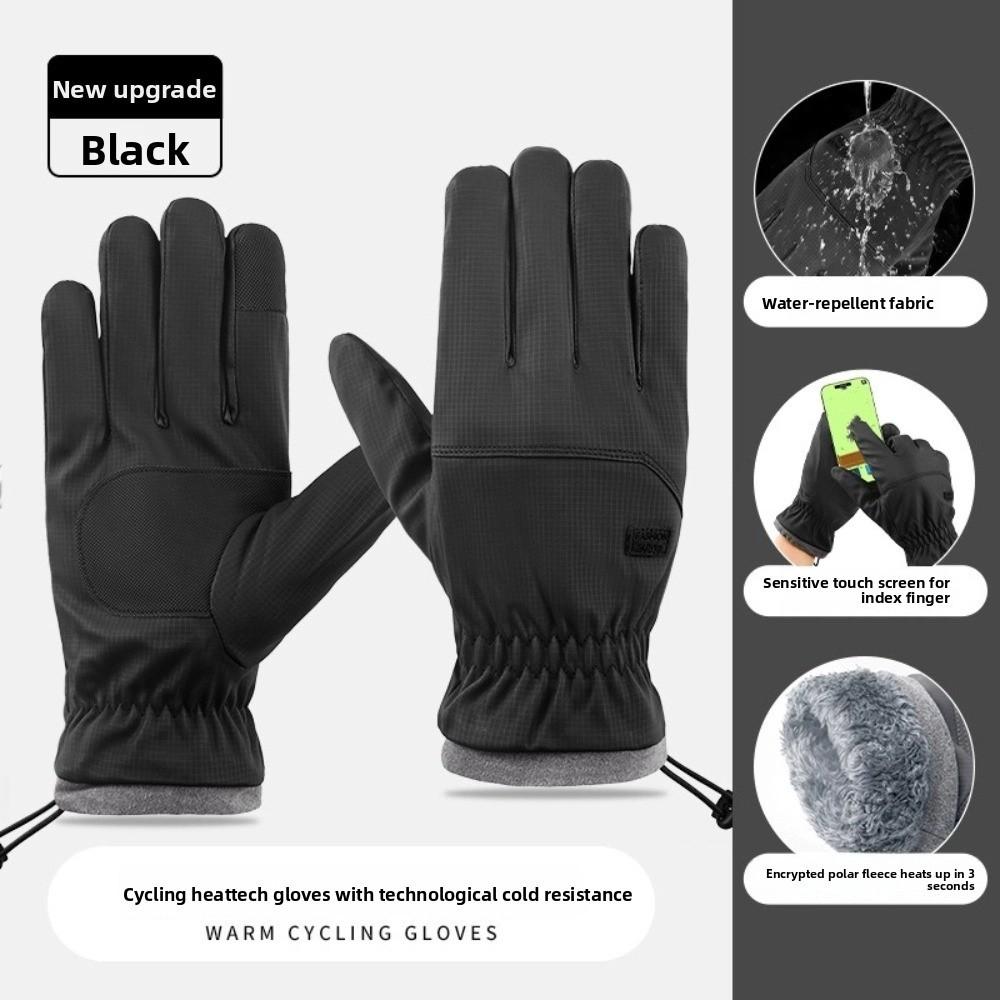 Windproof Winter Gloves Touchscreen Compatible Motorcycle Gloves Riding Gloves  for Electric Bike