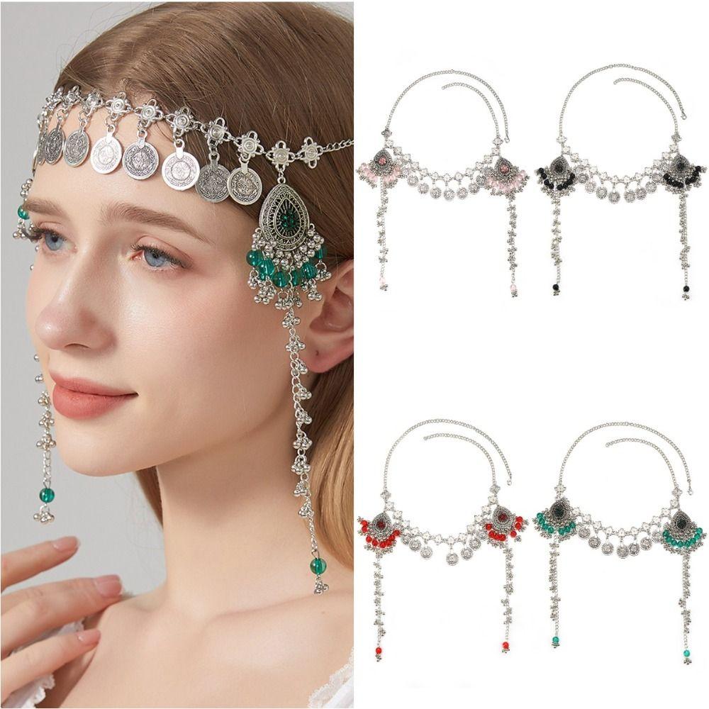 Alloy Forehead Chain Waterdrop Tassel Hairband Jewelry Trendy Hair Tassel Chains Women