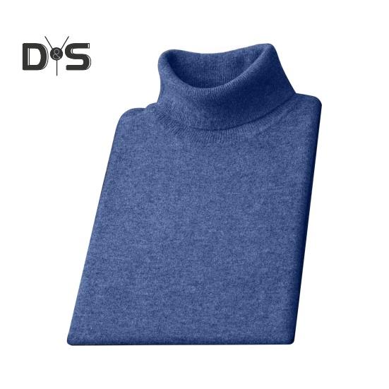 Осень-зима мужской свитер с полувысоким воротником, толстая плюшевая трикотажная подкладка, эластичные длинные рукава, теплый однотонный трикотаж, свободная повседневная одежда, свитера