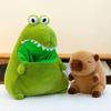 Cartoon Transformable Capybara Plush Toy Detachable Stuffed Animal Pillow Gift