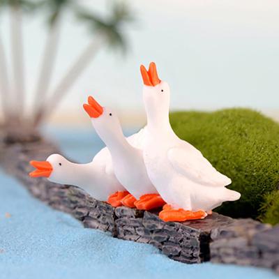 3шт миниатюрные гусиные смолы DIY ландшафтный сад террариум фигурки аксессуары