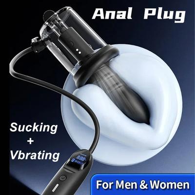 Электрическая вибрационная присоска для ануса, помпа для бутона розы, вибрирующая анальная пробка, вакуумная присоска, инструмент для массажа простаты, анальные секс-игрушки для мужчин