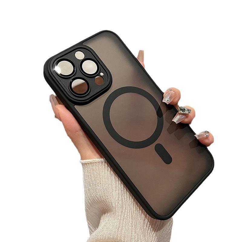 Подходит для iPhone16 Чехол для мобильного телефона Магнитный скраб для кожи Ощущение 13 Apple 15 Promax Защитный чехол 14 Полный пакет