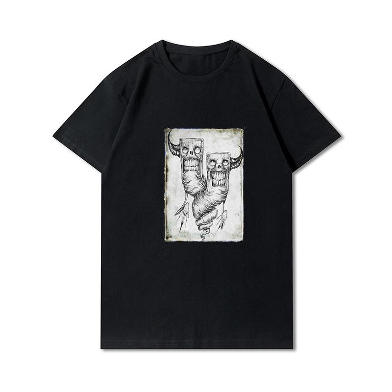 Летние мужские футболки с графическим рисунком, мужские футболки в стиле Харадзюку, винтажные рубашки унисекс с короткими рукавами большого размера