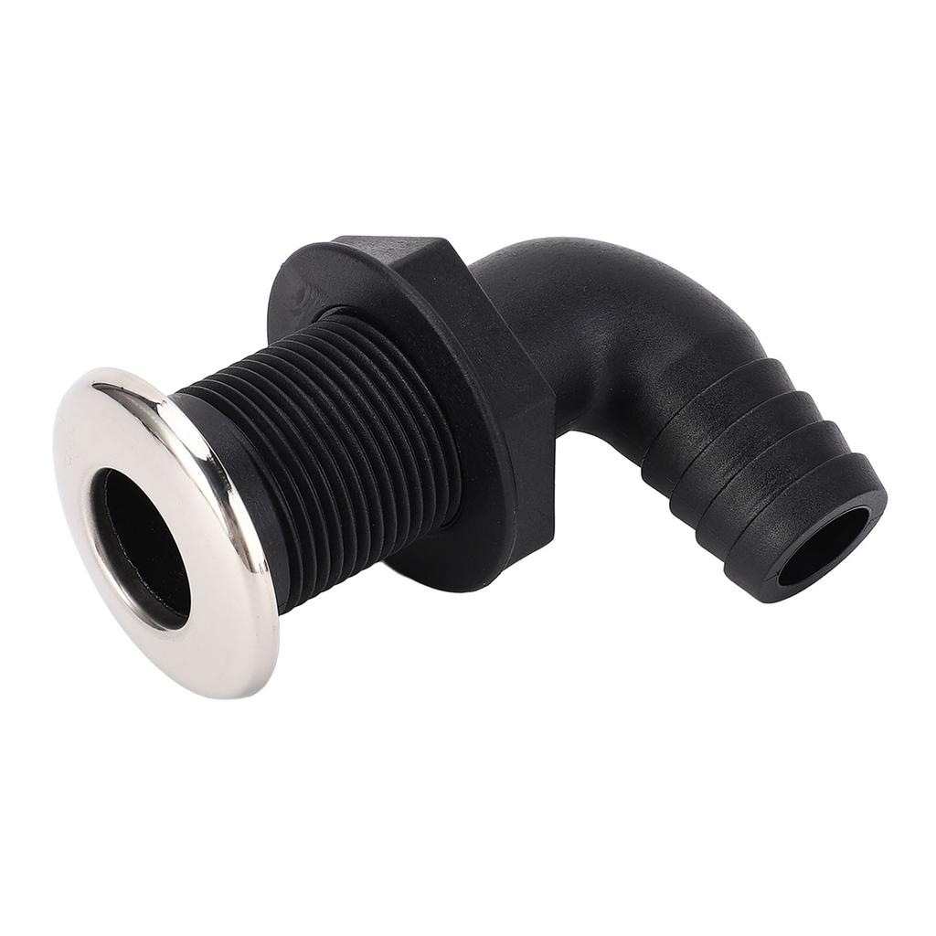 Marine Drain Plug 25mm 1in Nylon Protective Versatile Boat Drain Plug for Kayak Fishing Boat Yacht 90 Degree Tube,