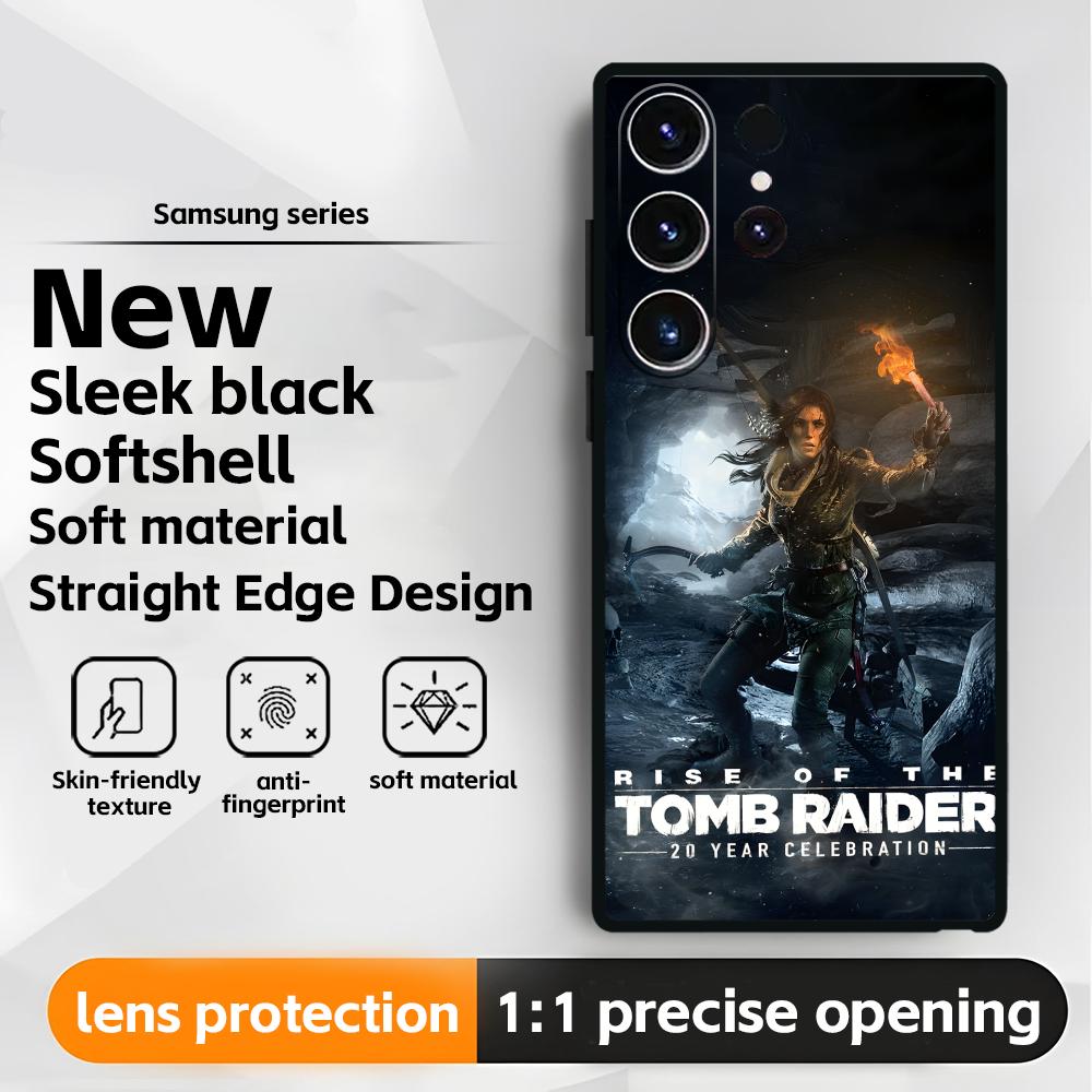 hot game Tomb Raider  Phone Case For Samsung Galaxy S26 S25 S24 S23 S22 S21 Plus Ultra Note20 Soft Black