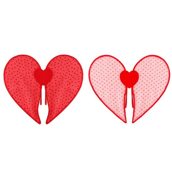 Крылья бабочки в форме сердца Красочный костюм для взрослых и детей Реквизит для выступления на вечеринке в честь Дня святого Валентина