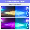 700W Smoke Machine DJ Remote Fogger Ejector Concert 4 In 1 Fog Machine Disco Mirror Ball LED Light Party Bar Fogger