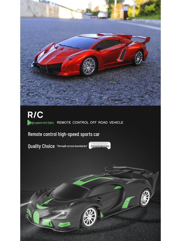 High-Speed Remote Control Drift Car with Lights - Racing Boy Toy Electric Model