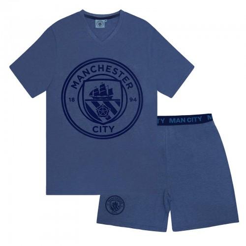 Manchester City FC Mens Short Pyjama Set