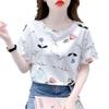 Женские футболки с коротким рукавом и цветочным принтом: Свободный крой, свежие летние дизайнерские топы