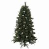 5ft Artificial Christmas Tree, Fir Hinged Xmas Tree with 490 Branch Tips, Foldable Metal Stand, Easy Assembly, Green