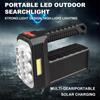Bulbs Solar 8LED Charging Handheld Flashlight USB Charge Portable Lamp 4 Bright Lighting Modes Outdoor Camping Searchlight