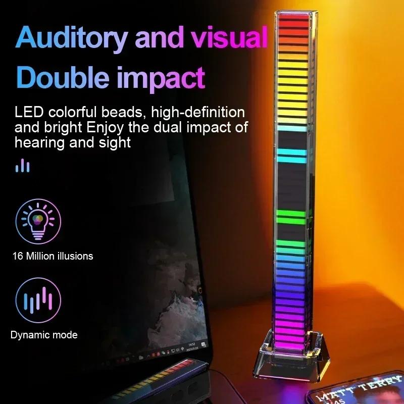 4D/3D RGB Лампа для захвата звука Светодиодные атмосферные огни Синхронизация с музыкой Многоцветный свет для вечеринки Киберспорт Игровая комната Автомобильная декорация