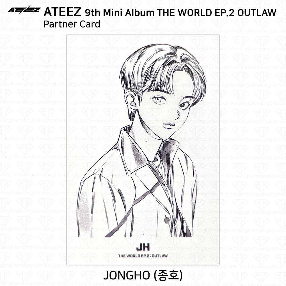 ATEEZ 9-й мини-альбом THE WORLD EP.2 OUTLAW Официальная карта действий Партнерская карта