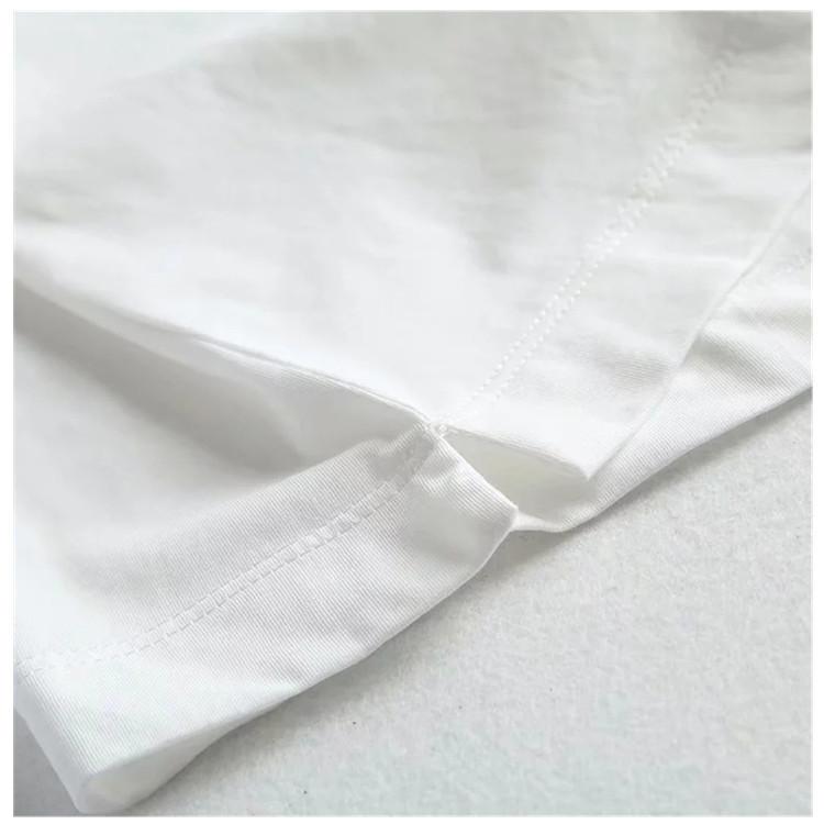 Футболка Уличная одежда Топ для женщин с принтом Белая хлопковая футболка с круглым вырезом с коротким рукавом Свободная