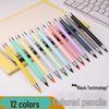 12-Color Sharpen-Free Erasable Eternal Pencils for Students - Colorful, HB, Durable, with Posture Correction.