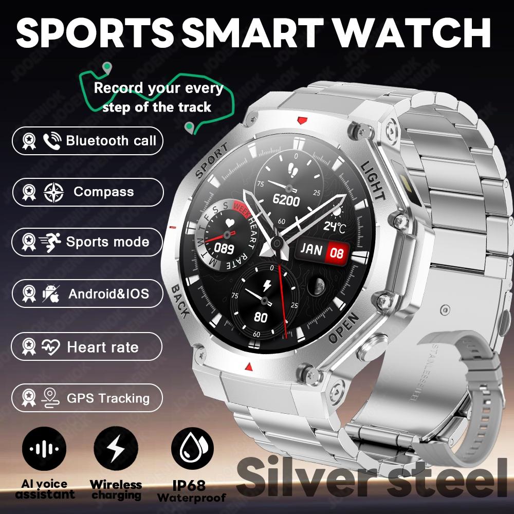 Новые Смарт-часы с GPS для спорта Мужские PK Amazfit T-Rex 3 Bluetooth-звонок Умные часы Компас Фитнес на открытом воздухе Монитор здоровья Браслет