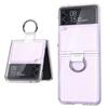 Transparent Protective Case with Metal Ring for Samsung Galaxy Z Flip3 5G