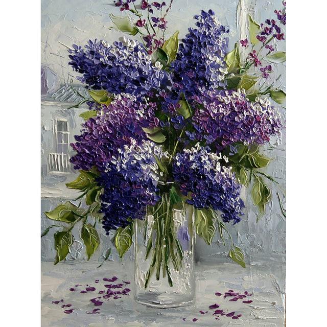 DIY 5D Алмазная картина Цветок Алмазная вышивка Полный круглый Стразы Вышивка крестом