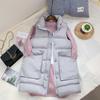 Autumn and Winter New Down Cotton Vest Women's Medium and Long Vest Jacket Bread Jacket Women's Padded Jacket Tide