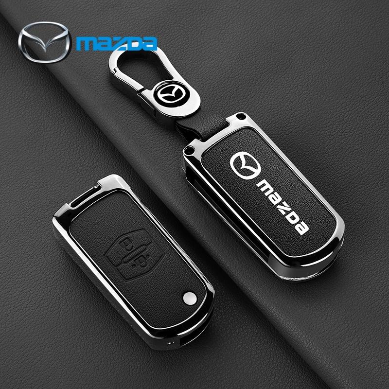 Leather 2 3 Buttons TPU Key Holder For Mazda 2 3 5 6 CX7 CX9 RX8 MX5 MPV Demio Car Key Cover Case Remote Shell Fob Bag Protector g3