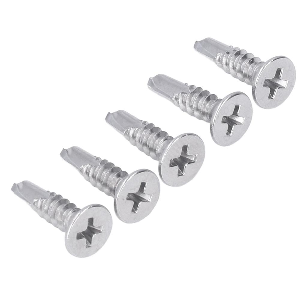 200 шт. Саморез с крестообразным потайным шлицем, нержавеющая сталь 410, номинальная длина 19 мм, M4.8?16