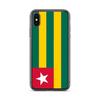 Coque iPhone - Drapeau Togo - Modèle Vertical - Souple - Multicolore - Silicone Transparent