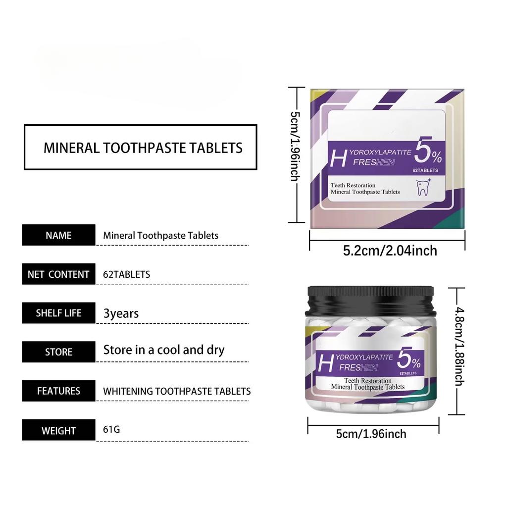 Отбеливающие таблетки зубной пасты Осветляющие Очищающие зубы Удаляющие налет Пятна Свежее дыхание Уход за полостью рта Твердая мятная зубная паста
