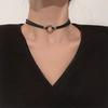 Women Choker Fine Workmanship Temperament Gothic Stretch Geometric Decorative Jewelry Faux Velvet Gothic Choker