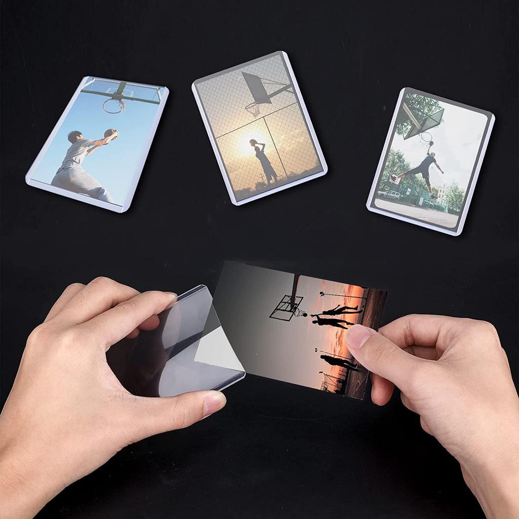 Из Top Loader Card Holder для торговых карточек Card Loader Hard Case Hard Card Case Loader Hard Scratch Prevention Storage Storage PVC Material Ultra