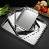 Kitchen Food Storage Tray Stainless Steel Serving Plates BBQ Steamed Spices Buffet Dishes Household Organizers Utensils