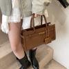 Niche Fashion Oil Wax Leather Portable Refrigerated Retro Casual Shoulder Bag High-End Tote Женская сумка